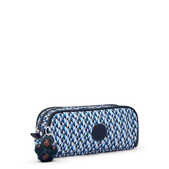 Kipling Gitroy Classic Printed Pencil Case Vesker Blå | NO 1316IL